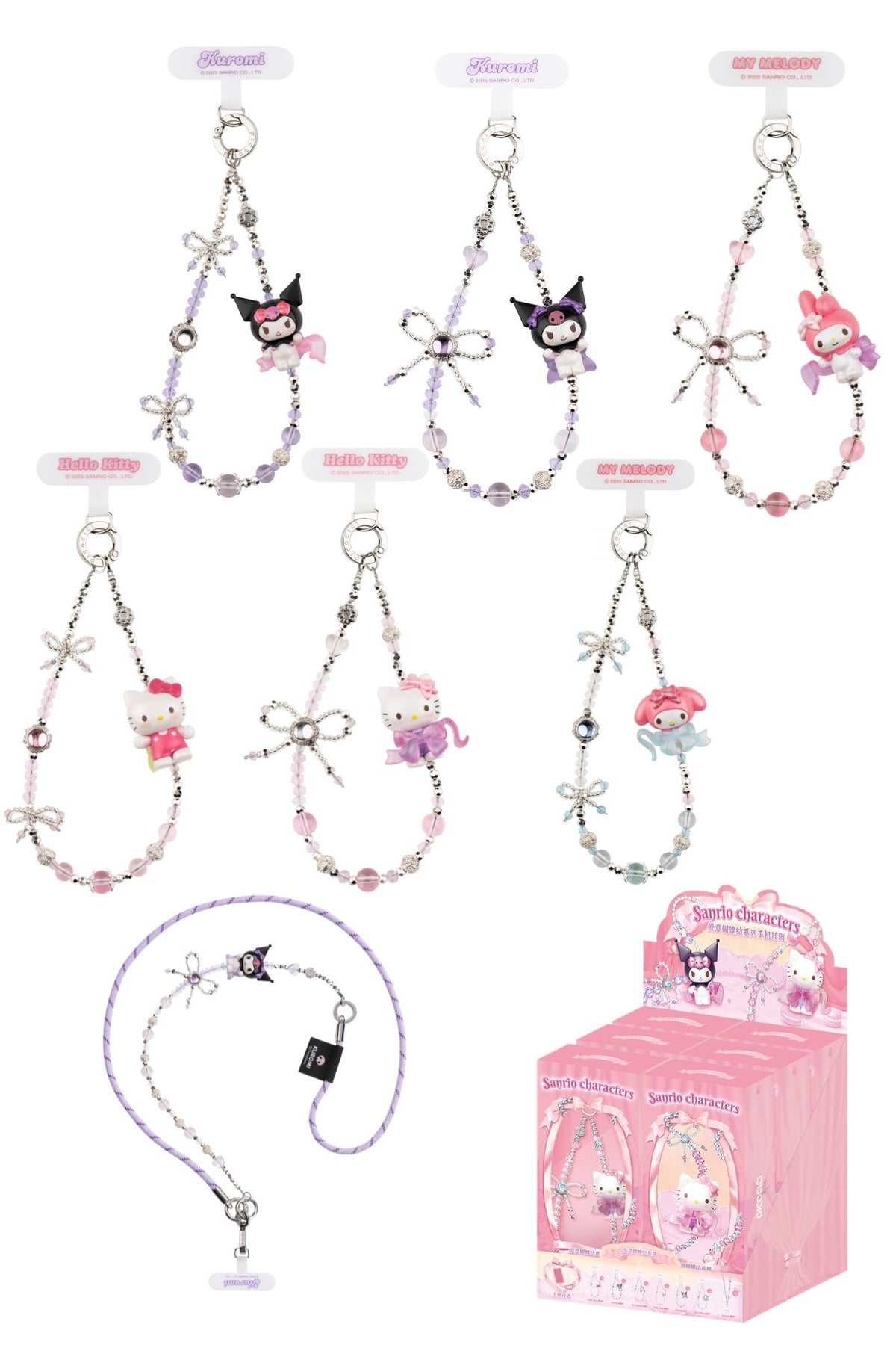MOETCH Sanrio Characters Love Bow Series Phone Chains (Blind Box)
