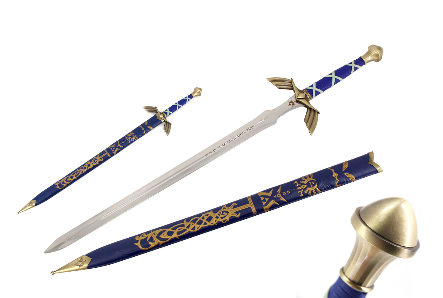 Metal 42" Fantasy Long Blue Sword - Master Sword