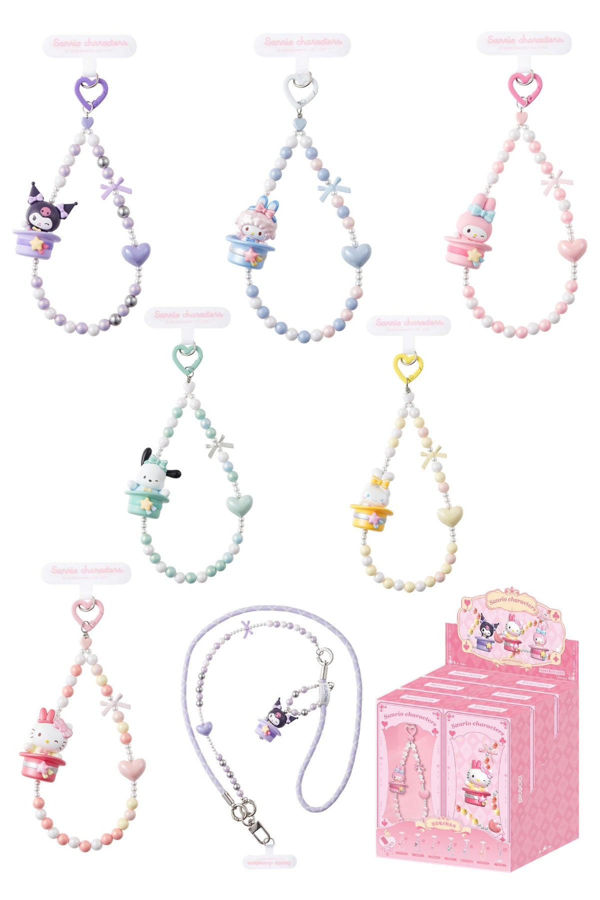 MOETCH Sanrio Characters Surprise Magic Hat Series Phone Chains (Blind Box)