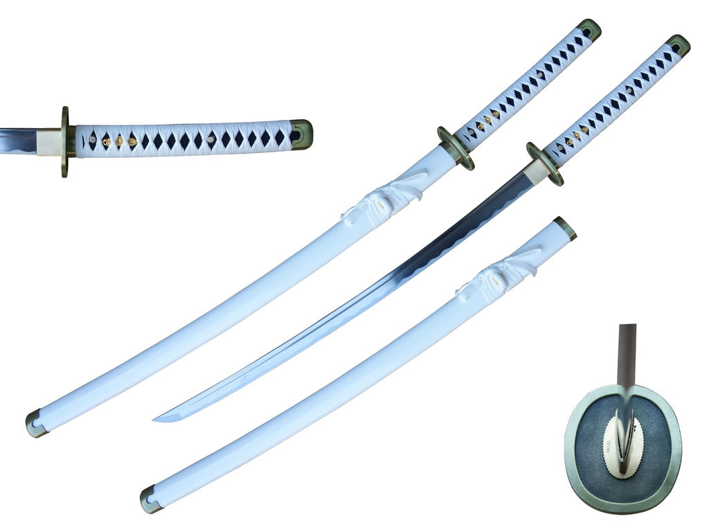 Metal 41" 1045 Hand Forge Carbon Steel Fantasy Sword White - Zoro Wado Ichimonji