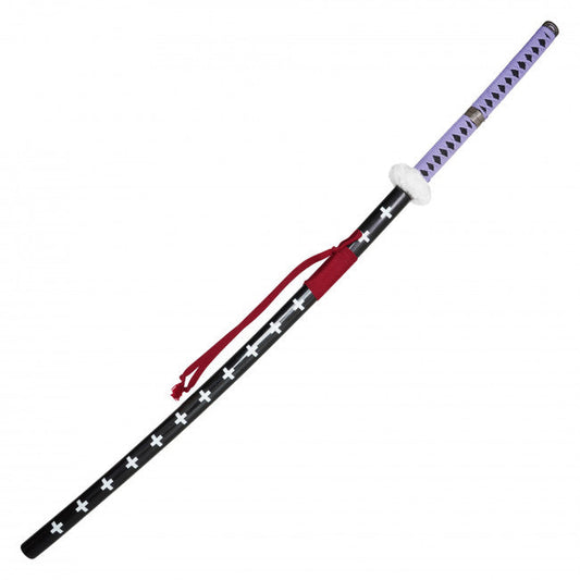 Metal 52-1/2" White feather tsuba samurai sword (Extra Long Vers.) - Trafalgar Law