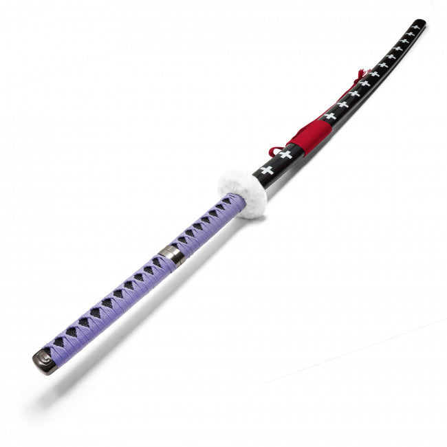 Metal 52-1/2" White feather tsuba samurai sword (Extra Long Vers.) - Trafalgar Law